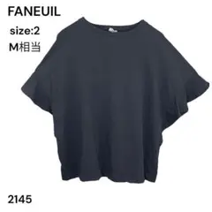 FANEUIL ファヌル シャツ　トップス　2 半袖　チャコールグレー　かわいい