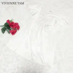 【ヴィヴィアンタム/VIVIENNE TAM】花柄刺繍　シャツ　とろみ　フリル