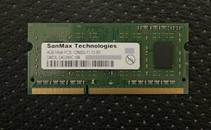 SanMax メモリ DDR3L-1600 SO-DIMM PC3L-12800S-11-12-B3 4GB x 2枚セット 計8GB