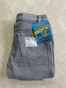 80s 90s タグ付き未使用品 デッドストック Wrangler ラングラー SLINKY CARROT Lot.MJR-1495 サイズ ウエスト66 ヒップ86 股下71