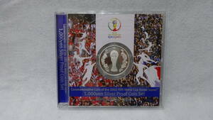 h259 2002FIFAワールドカップ 記念貨幣 1000円銀貨幣 プルーフ貨幣セット 造幣局 コレクター放出品 60サイズ発送