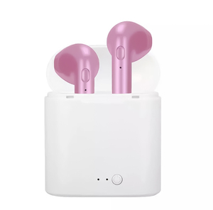 ワイヤレス イヤホン Bluetooth i7s　ピンク　ヘッドセット ブルートゥースイヤホン iPhone スマホ 充電ケース TWS☆