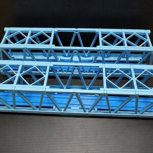 ● プラレール「大鉄橋　2個」水色系　ブルー　鉄橋　2倍直線レール