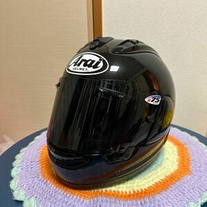 アライ Arai RX-7X ヘルメット フルフェイスヘルメット グラスブラック レーシングスポイラー 付き Mサイズ　Sサイズの方も