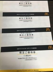 マクドナルド　株主優待券　8冊セット　最新　48セット分　送料無料　ネコポス