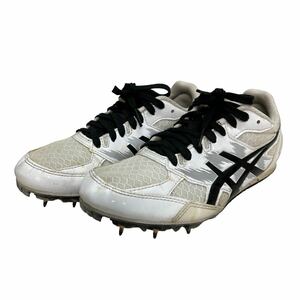 BD027 ASICS アシックス 男女兼用 陸上競技用 シューズ US4.5 23.5cm ホワイト ブラック スパイク