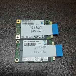 【正常判定】Samsung　サムスン　SSD　MSATA　256GB ２枚セット　中古品　電源投入回数等、説明欄に記載