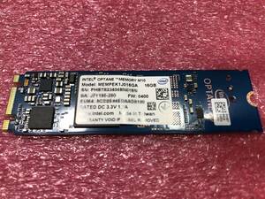 #4000 システムメモリ・アクセラレータ Intel Optane Memory M10 Series 16GB M.2 2280 NVMe接続 MEMPEK1J016GA 抜き取り中古品