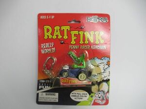 RAT FINK ラットフィンク PENNY RACER KEYCHAIN ペニーレーサーキーチェーン 未開封 Ed Roth エド・ロス HOT ROD コイン ミニカー