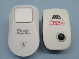 2台セット●●Pest Repeller 超音波害虫駆除機 ペストリペラー ネズミ撃退機 虫よけ USED 93845●●！！