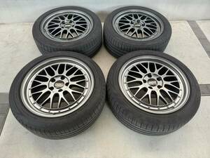 ◆おまけ付◆BBS LM095 鍛造 2ピース 18インチ 7.5J+45 PCD114.3 5H ダイヤモンドブラック+FALKEN AZENIS FK510 SUV 215/50R18 4本セット