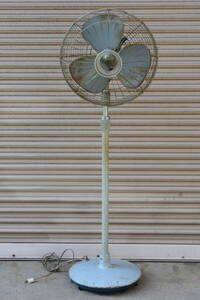 うぶ品　希少　昭和レトロ　富士電機　FUJIDENKI SILENT FAN　型番不明　大型扇風機　3枚羽根　40cmタイプ　未整備品　稼働品　ジャンク