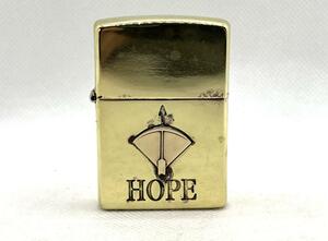 ZIPPO ジッポー 1996年 非売品 HOPE フロントメタル ブラス ライター 真鍮