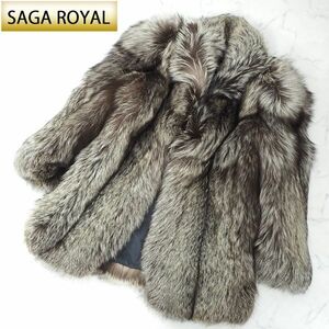 4-YB002(YBF) SAGA FOX ROYAL サガフォックス ロイヤル 最高級毛皮 シルバーフォックス ハーフコート 9 毛質 艶やか 柔らか