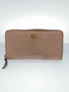 GUCCI◆ジップアラウンドウォレット_GGマーモント/レザー/ベージュ/456117 17WEN 2754