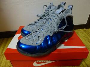 【新品】AIR FOAMPOSITE ONEロイヤルブルー28.5cmNIKEエアーフォームポジット青灰色　国内正規品US10.5エアフォームポジット本物グレー