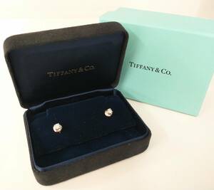 TIFFANY＆Co. Pt950 ピアス 1.50g ダイヤ付き ブランドアクセサリー ティファニー スクリュー キャッチ プラチナ ダイヤモンド 一粒