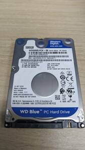 WesternDigital WD5000LPCX 500GB 33381時間 274回 RUZT