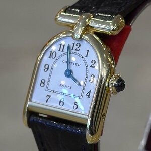 【バーキンに良く合うカランドレ】カルティエヴィンテージ腕時計 手巻きSM1972年PARIS表記 オーバーホール済保証期間ありCartierレディース