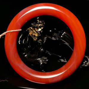 『清・古瑪瑙彫・腕輪』極細工 置物古賞物 中国古玩 中国古美術