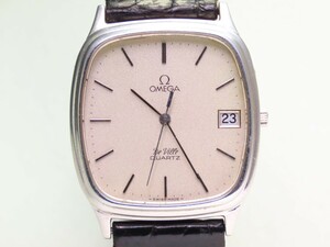 ■♪価格高騰! 資産価値！ 稼働 電池新品 メンズ ビンテージ 高級超レア！ OMEGA オメガ Deville デビル デートクオーツ 尾錠純正