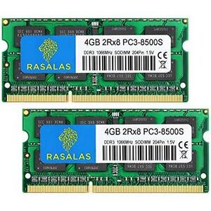 ★DDR3-SODIMM-1066_4GBx2-8500S緑色★ 8GB メモリ PC3-8500S 1067MHz 1066MHz 4GB×2枚 ノートPC用 メモリ DDR3 8500 PC3-8500 SODIMM RAM