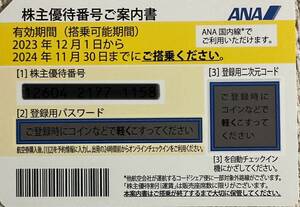 ANA 全日空 株主優待券　有効期限2023年12月1日〜2024年11月30日