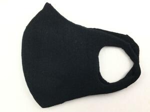 洗える立体ニットマスク オーガニックコットン 日本製 大きめ ブラック 送料250円
