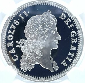 2023年 最高鑑定 イギリス君主シリーズ チャールズ2世 NGC PF70 ULTRA CAMEO 2ポンド 1オンス 銀貨 ファーストリリース モダンコイン