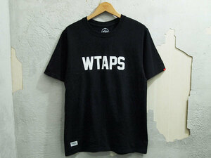 美品 WTAPS SQD TEE Tシャツ DESERT STORM ロゴ 黒 ブラック BLACK 2 M ダブルタップス 14AW F