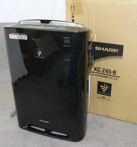 シャープ　SHARP　プラズマクラスター　加湿空気清浄機　KC-Z45-B　黒色　2010年製　　通電確認済み　キャスター付き　PM2.5対応