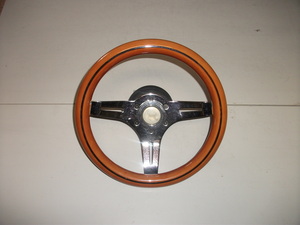 STEERING EMBLEM 木目 ウッド ステアリング ハンドル 直径31cm