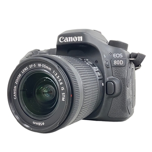 【動作保証】Canon キャノン EOS 80D ダブルズームキット EF-S 18-55mm F3.5-5.6 EF-S 55-250mm F4-5.6 一眼レフ カメラ 中古 K8861366
