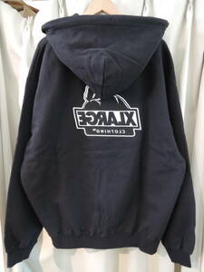 X-LARGE XLARGE エクストララージ BACKSIDE SLANTED OG ZIP HOODED SWEATSHIRT ブラック XLサイズ 人気商品 