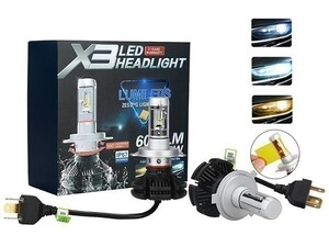 24V車 トラック ダンプ 建設機械 PHILIPSチップ12000ルーメン H4 Hi/Lo LEDヘッドライト車検対応3000K 6500K 8000K