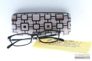 良品★R86 JINS ジンズ JINS CLASSIC -Slim Acetate- LCF-15A-501 クラシックフレーム ブラック 53□17-140○33 ウェリントン 度入り