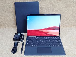 【中古 美品】Surface Pro X ブラック LTE Model：1876 [13インチ/SQ2/16GB/512GB] キーボード スリムペン2 など付属付き(PDB150-1)