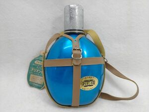 デッドストック　昭和　オリオン水筒　方位磁石付き　タグ付き　アルミ水筒　レトロ　ブルー　青 (22_50628_2)