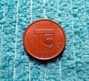 ◎ オランダ 5セント硬貨 1984年 ベアトリクス女王 ◎