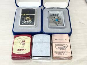 W522-000000 ▲ ZIPPO ジッポ オイルライター まとめ売り 5点 ブラック 1998 1989 その他 ※火花あり 喫煙具 箱付き ⑥