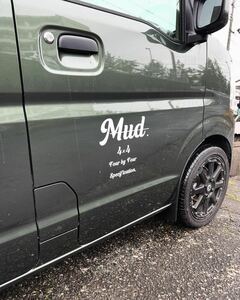 No.292 Mud 4×4 Four by Four Specification. カッティングステッカー アウトドア 四駆 ジムニー ランクル エブリイ