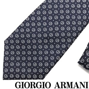 GIORGIO ARMANI ネクタイ ジョルジオアルマーニ ブランド シルク ブルー 【剣先幅:8cm】 360054-915-00035