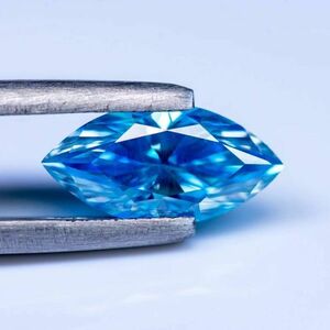 ラボ サファイヤブルーダイヤモンド 1ct マーキーズカット 宝石 鉱石 希少 輝き 高品質 宝石シリーズ eye形状 モアッサナイト C746