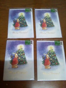 新品★4枚セット★　クリスマスカード　4枚★