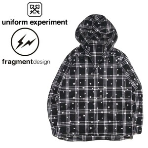 極美品 名作 SOPH uniform experiment × Fragment 超薄手軽量 プルオーバー 長袖シャツ スモック パーカー メンズ3 藤原ヒロシ 2404269