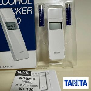 ST■ 未使用 TANITA タニタ アルコールチェッカー ホワイト 白 アルコール検知器 EA-100 ポータブル 持ち運び 飲酒運転防止 飲酒 お酒 運転