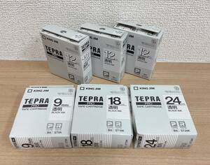 【TEPRA テプラ テープカートリッジ 透明 まとめて☆】12ｍｍ×3/9ｍｍ/18ｍｍ/24ｍｍ/Ｙ64-333