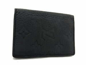 1円 ■美品■ LOUIS VUITTON ヴィトン M69044 トリヨン オーガナイザー ドゥ ポッシュ カードケース カード入れ メンズ ブラック系 AX4451