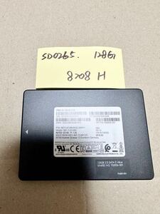 SD0265【中古動作品】SAMSUNG 内蔵 SSD 128GB /SATA 2.5インチ動作確認済み 使用時間8208H 