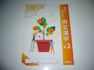 新品未使用　書いて覚える！　例文漢字　東　2　カラー版　浜島書店　東京書籍発行の教科書を参考にして編集　2年